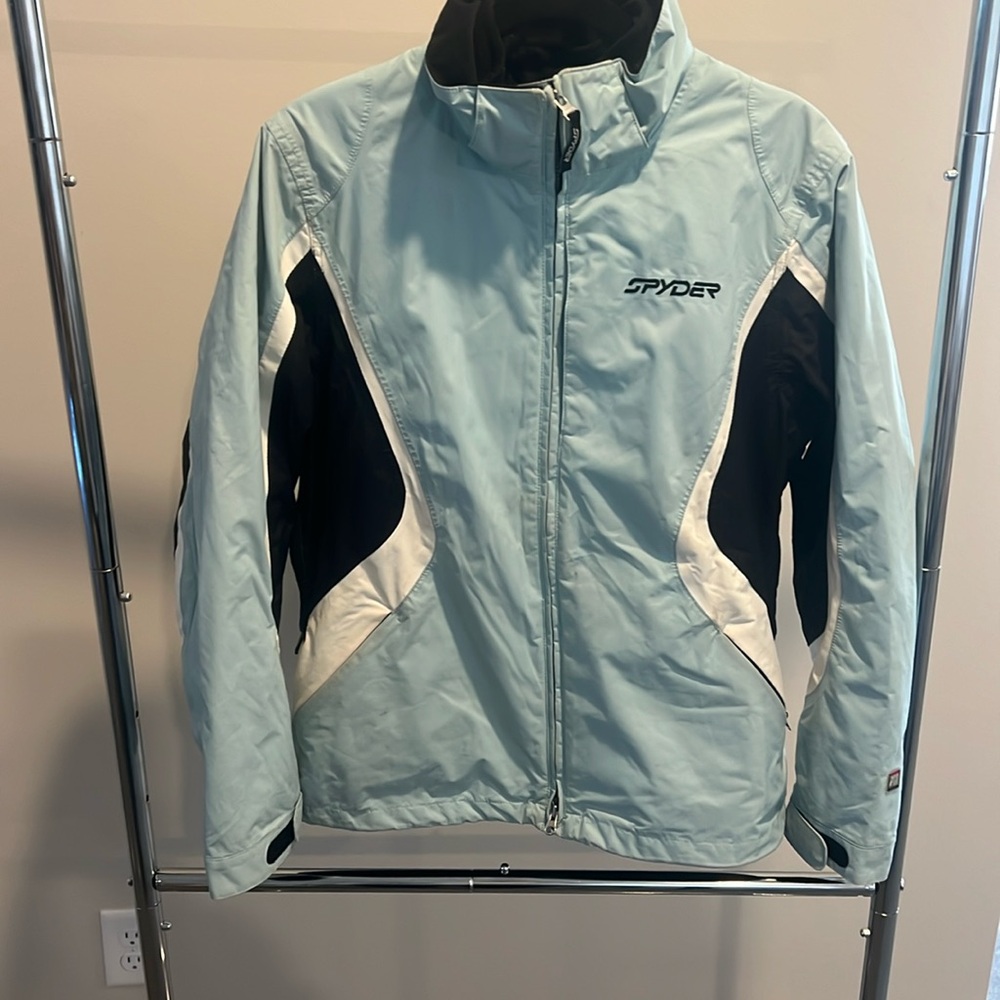 Spyder 2 IN 1 Convertible XT 5000 Hooded Fleece Jacket Sz 12 Blue Activewear Ski